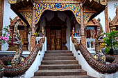 Chiang Mai - Wat Lam Chang, the side entrance of the Wihan. 